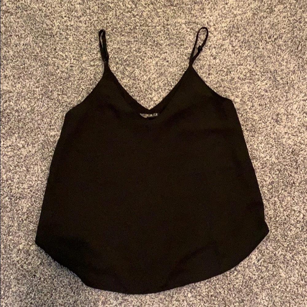 Black flowy tank